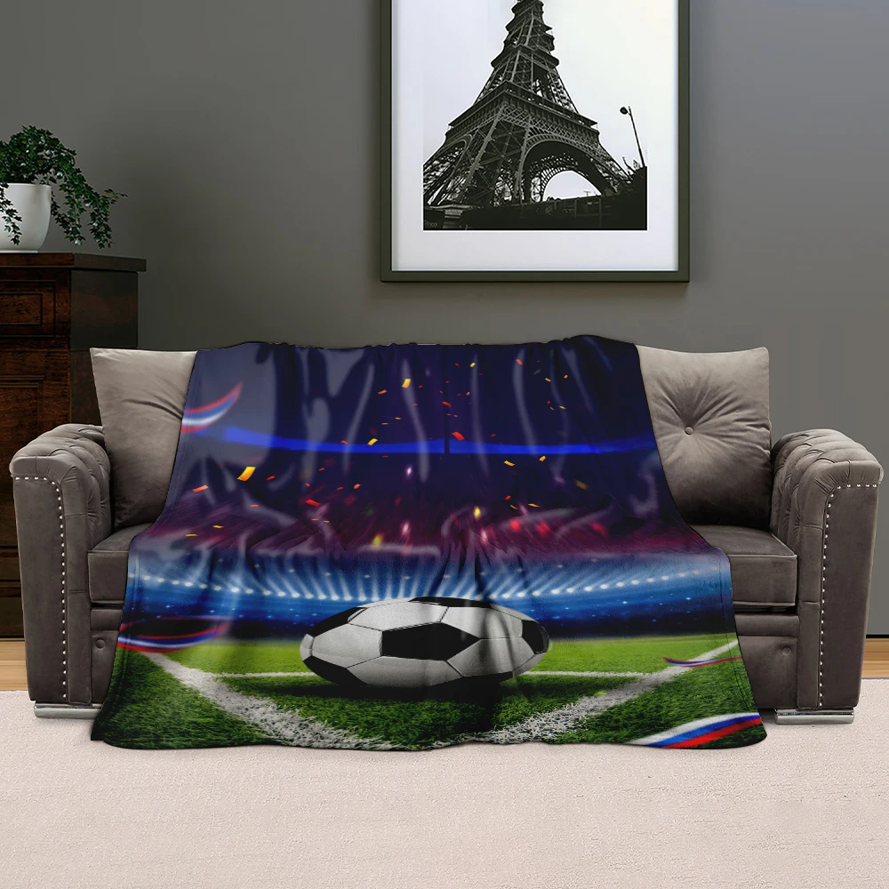 Football Ribbed 2024 Blanket with New Warmth Customized Blanket, Picnic Blanket, Soft and Comfortable Blanket, Birthday Gif