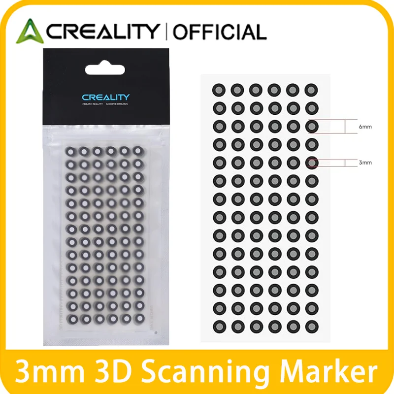 Creality Official 3.0 mm 3D Scanning Marker for 3D Scanner, 3D Tracking Dot Reference Point Markers,Accurate Tracking Dots