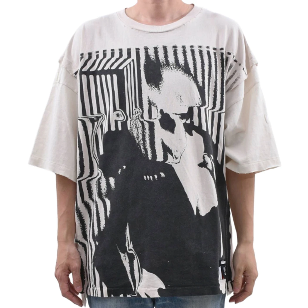 Washed Red RRR-123 Large scale printed pattern T Shirt Men Women Best Quality RRR123 Tee Tops T-Shirt