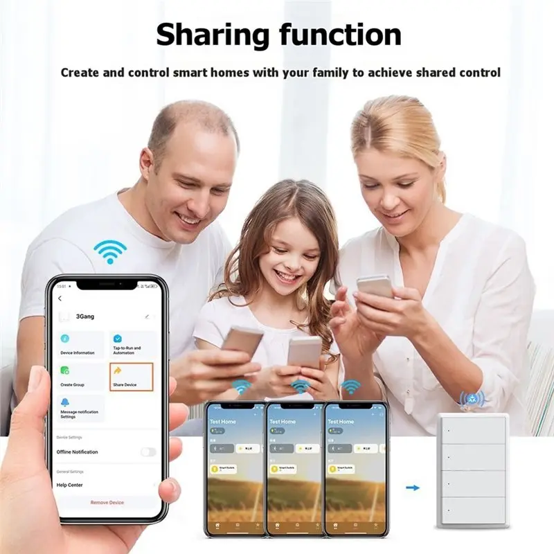 AS94-Voice Controlled Wifi For Smart Light Switch By Tuya For Google Home Works For Smart Life Homekit Support A