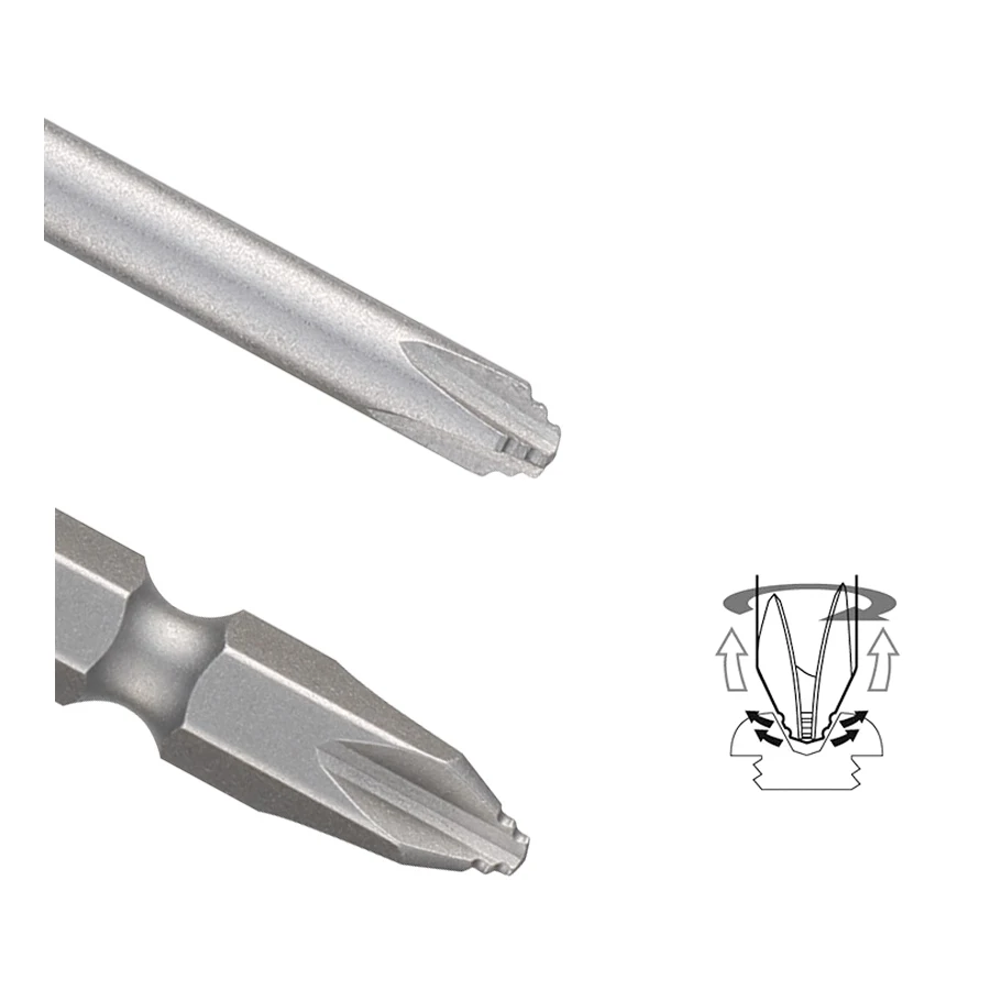 VESSEL Screwdriver Bit Set PH2 Single/Double Head High Hardness Non-slip Magnetic Bit Hand Tool Accessories NO.DZ Series