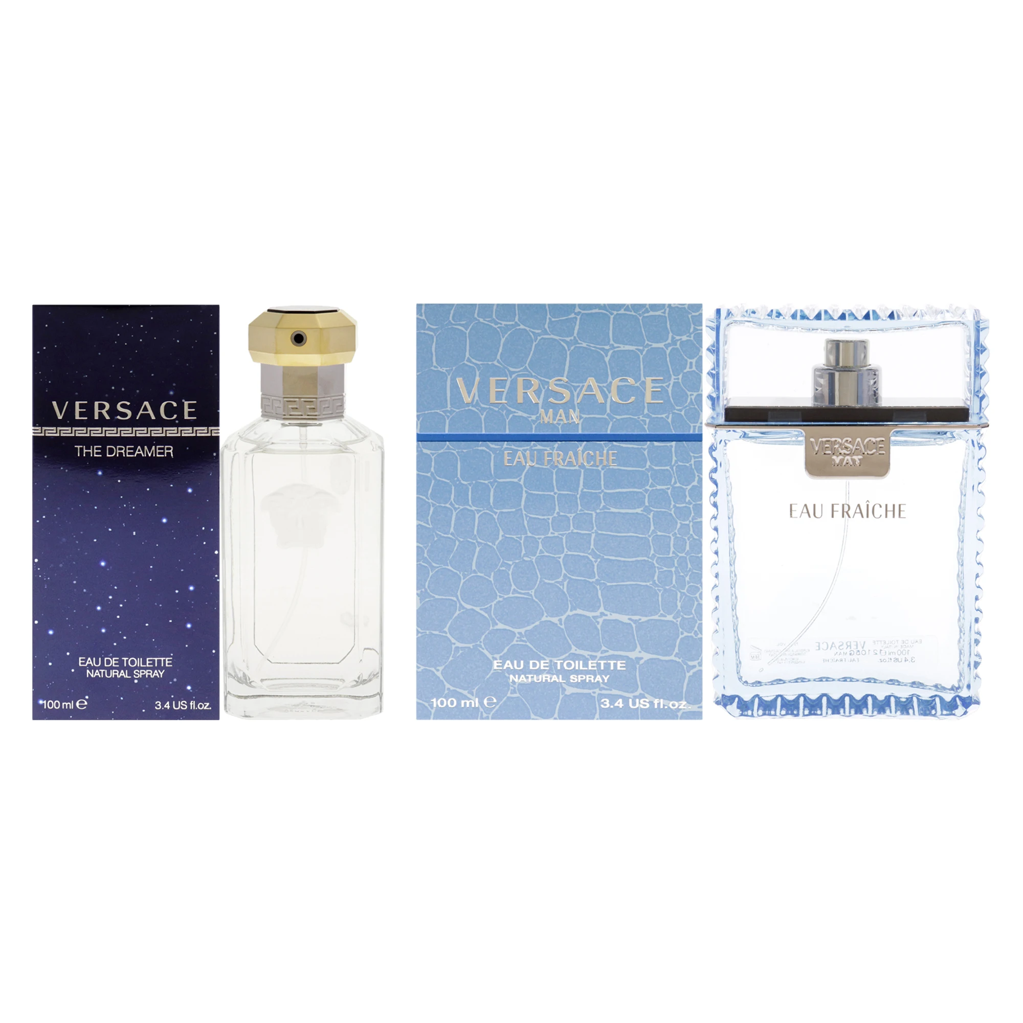 

Versace Versace Man Eau Fraiche and Dreamer Kit for Men - 2 Pc 2 x 3.4oz EDT Spray - Original Men's Perfume, Sephora Stuff