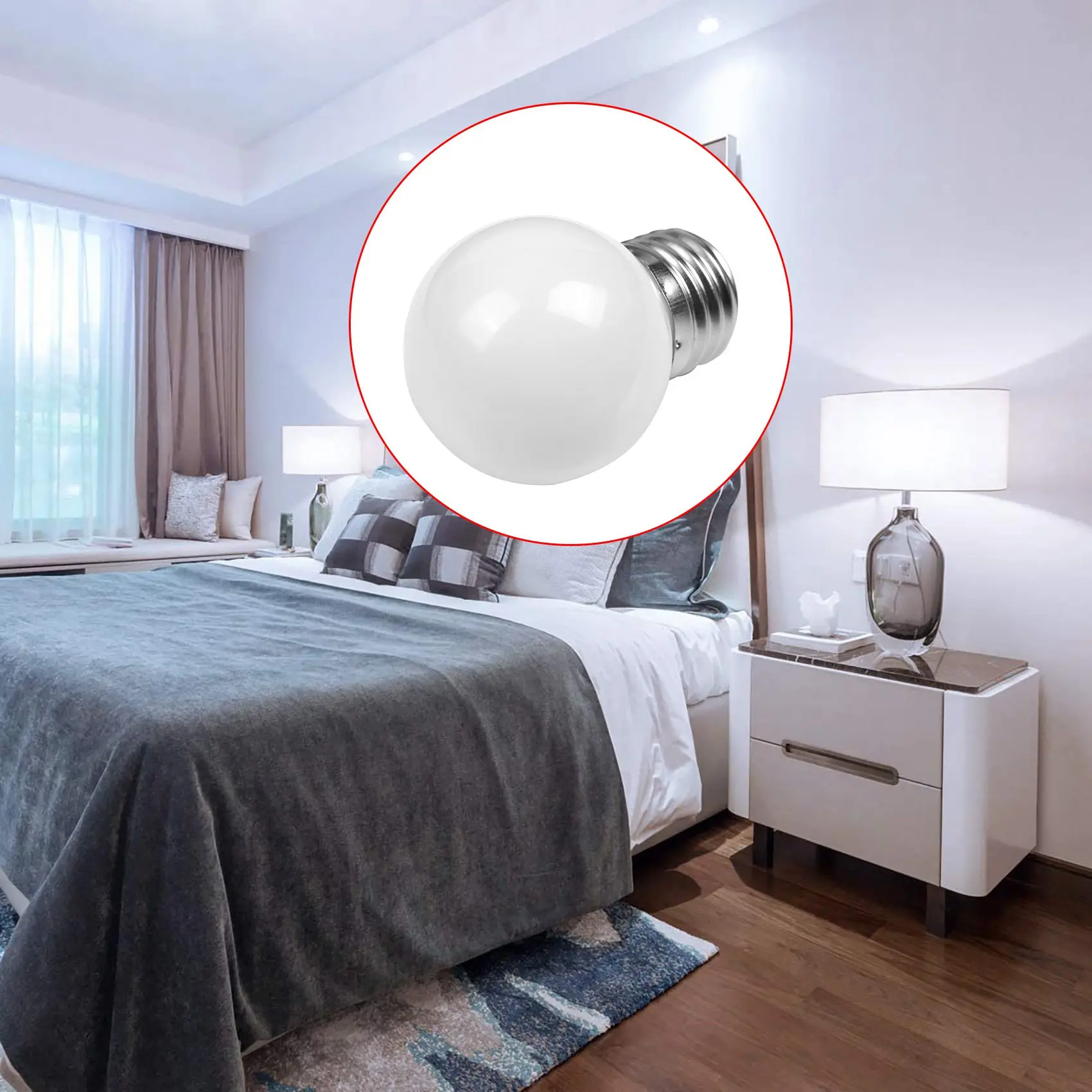 5 pezzi E27 0.5W AC220V lampada a incandescenza bianca lampada decorazione lampadina