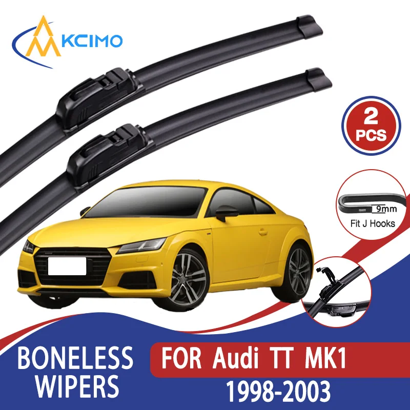 

For Audi TT MK1 1998-2003 Car Wiper U-type Soft Rubber Boneless Wiper HD Quiet Durable Automotive Wiper 21"+21"