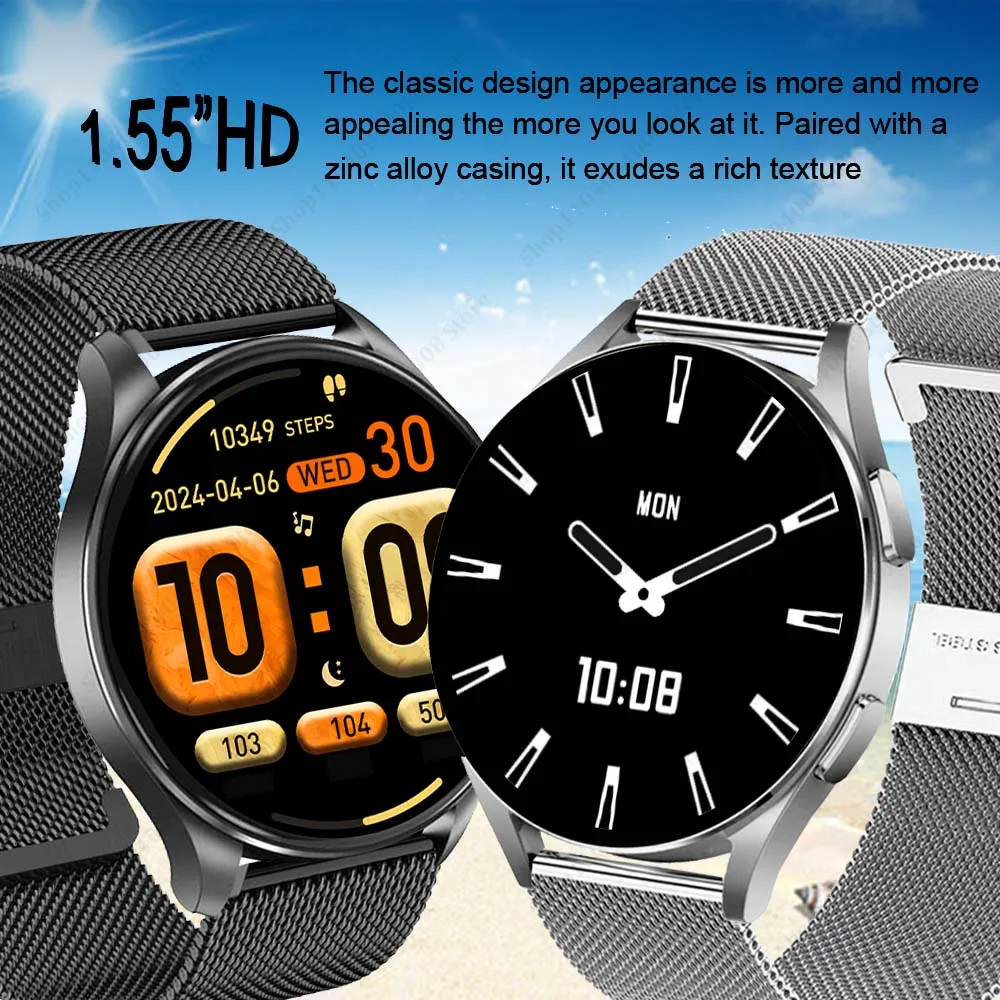 ساعة ذكية حيوية للنساء شاشة كاملة بلوتوث مكالمة صور مخصصة هدية عيد الميلاد ساعة متعددة الوظائف للرجال لنظام أندرويد Ios