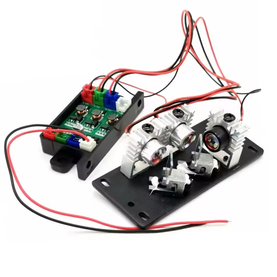 RGB Laser Module White Lighting Red/Green/Blue Diode  Integrated 200mW with 12V Driver TTL