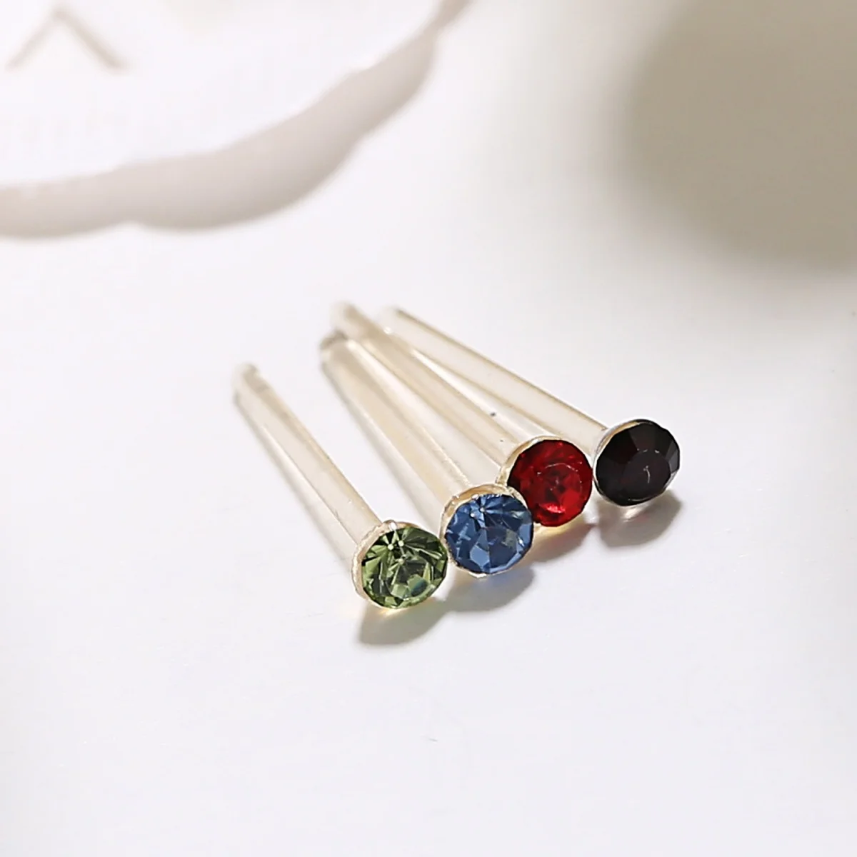 20 Pairs Multicolored Rhinestone Stud Earrings Set