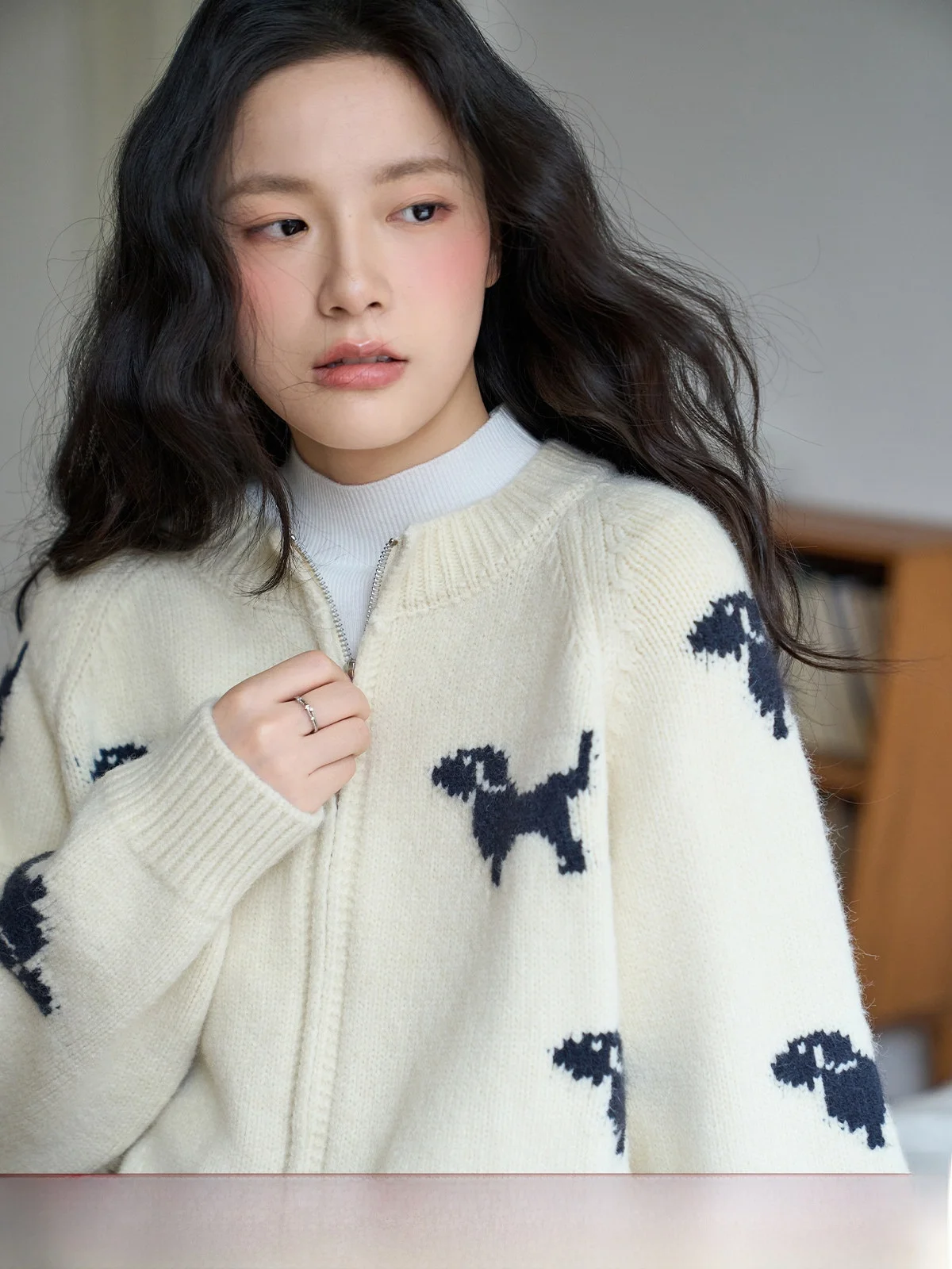 

Soft Cozy Knitted Long Sve round Ne Sweater Cardigan Women Spring Lazy Loose Warm Outerwear Floral Embroidery Casual Sle