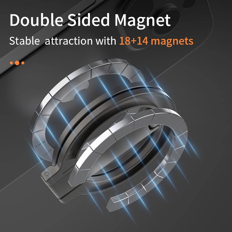 Foldable Double Sided Magnetic Phone Holder For Magsafe Gym Treadmill Universal Folding Car Holder Magnetic Stand For iPhone 16