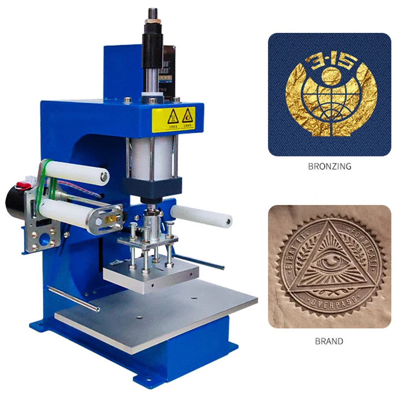 Pneumatic Hot Stamping Machine Leather Embossing Logo Stamping Machine Automatic Roll Paper Business Card Gift Box Branding Mach