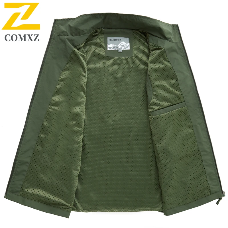 2025 New Male Mesh Fishing Vests Lightweight Joggers Sports Sleeveless Jackets Men's for Travel Climbing Hiking Waistcoat 6XL