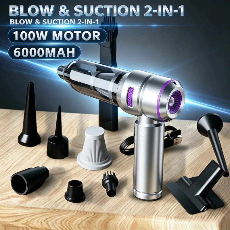 

Car Vacuum Cleaner High Power Portable Handheld Wireless Brushless Motor Cleaning Machine Powerful Air Duster for Home Appliance