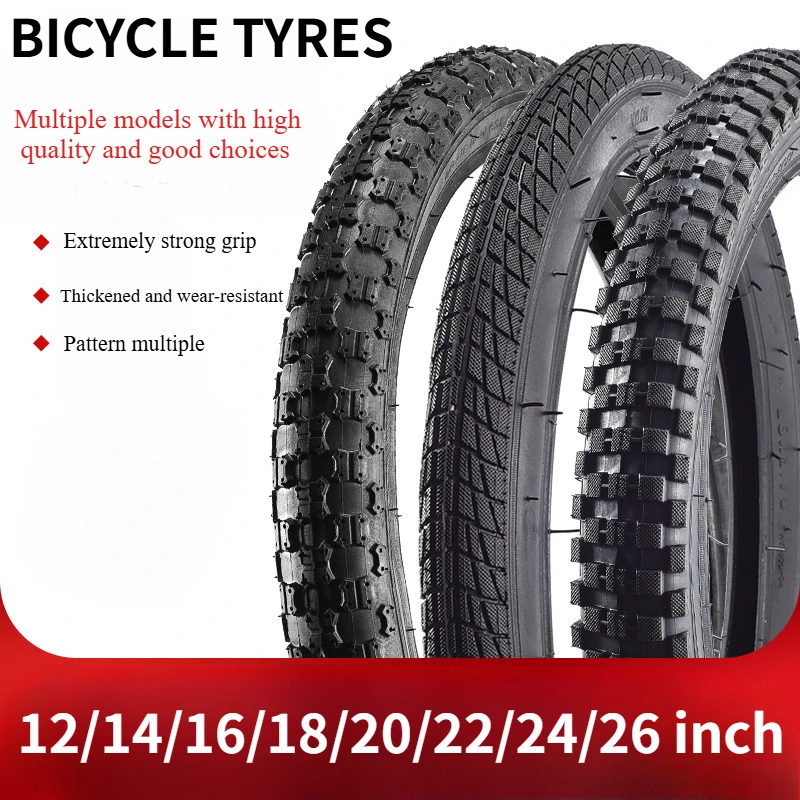 1pc BICYCLE TIRE 12/14/16/18/20/22/24/26X1.75/1.95/2.125/2.4 Bicycle tires Children's bicycle folding bike, road, MTB bike tires