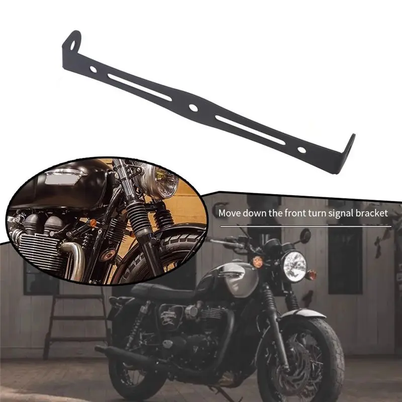 ABXV-Motorcycle Turn Light Bracket For Bonneville T120 T100 Bobber Front Turn Signal Rear Bracket Move Down The Hanger