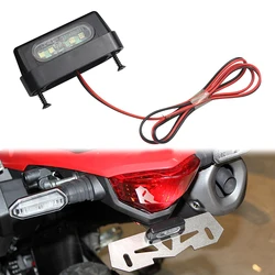 Motorcycle License Plate Light Rear Indicator Lamp ABS LED For Kawasaki Ninja 250R 300 ZX636 ZX-6R Z1000 Z800 Z750