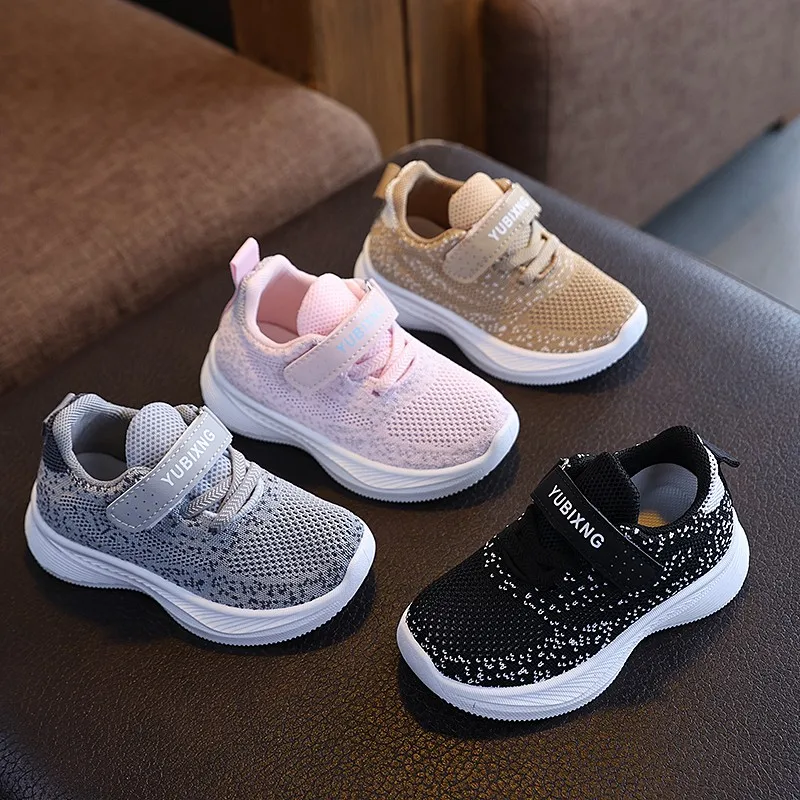 Unisex Boys Girls Knit Sneakers 2026 New Autumn Toddler Chunky Casual Sneakers Soft Sole Comfort Versatile School Outdoor Shoes