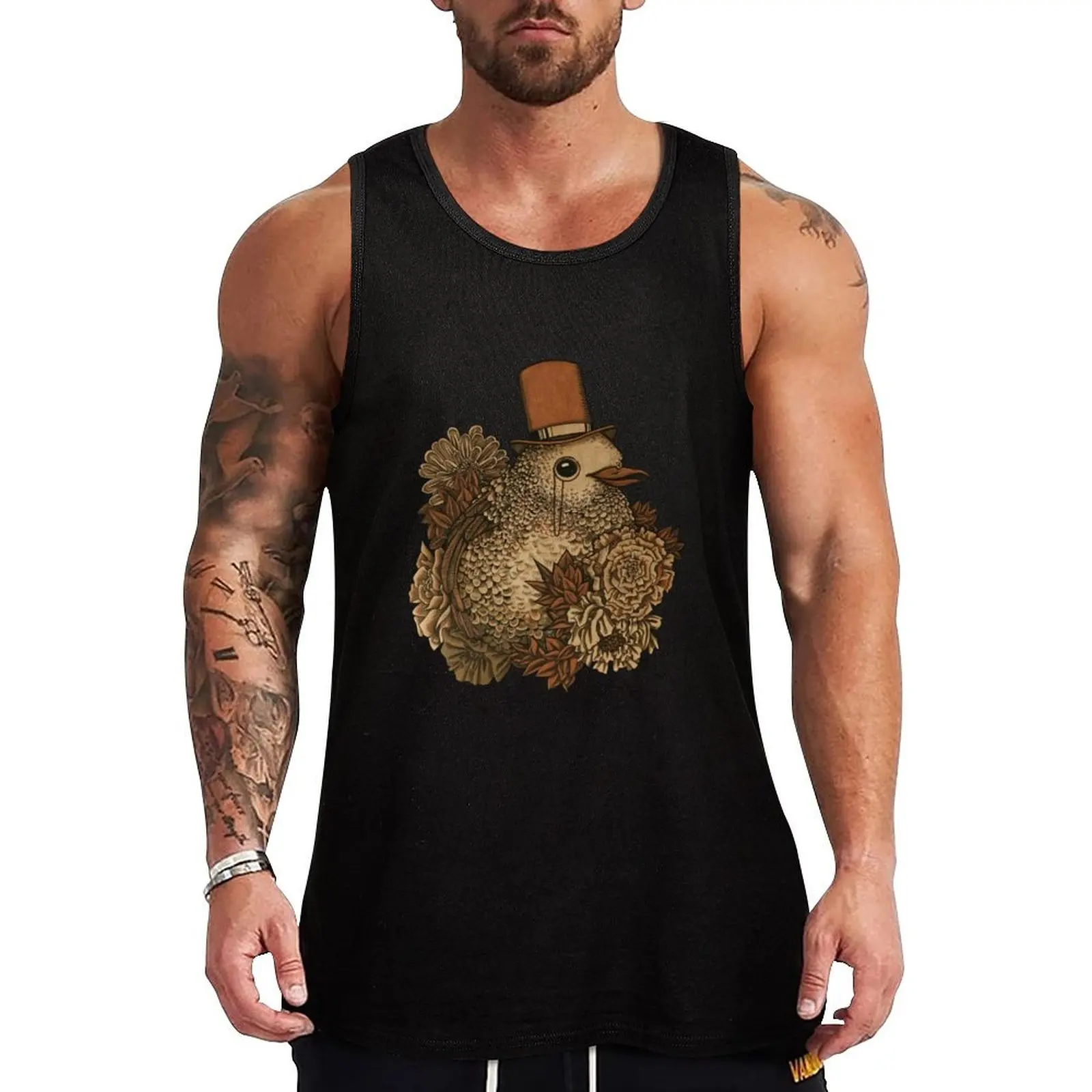 A Very Dapper Bird Tank Top vest for men Men gym sportswear