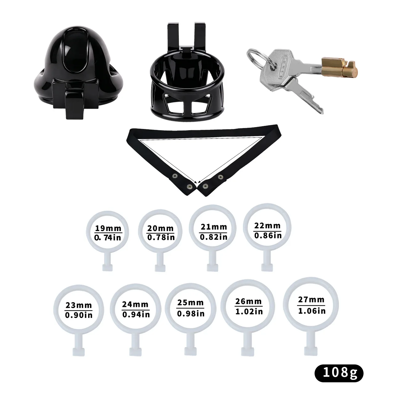 Small Bullet Glans Chastity Cage ABS Resin  Invisible Rings Lockcock Penis Restraint Convenient Wear BDSM Sex Toys For Men view 5
