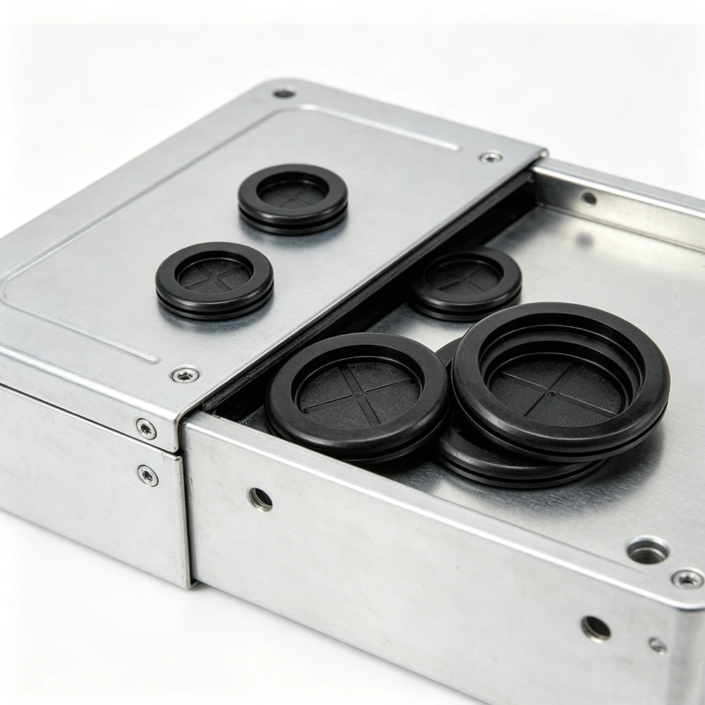 

Уплотнительное кольцо-втулка двустороннее резиновое с отверстиями 16/20/30/40/50/60/80/100 мм, защитные круглые втулки для проводов и кабелей