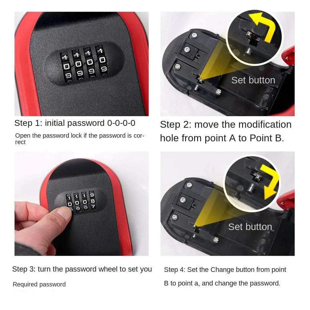 Robust Password Key Storage Secret Box Smart Safe Security Code Lock Dust-proof Waterproof Lock Storage Box Home