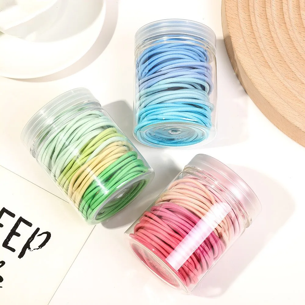 New Color Children's Head Rope 50 Canned Braided Hair Elastic Band High Elastic Hair Tie Hair Band Hair Accessories Wholesale