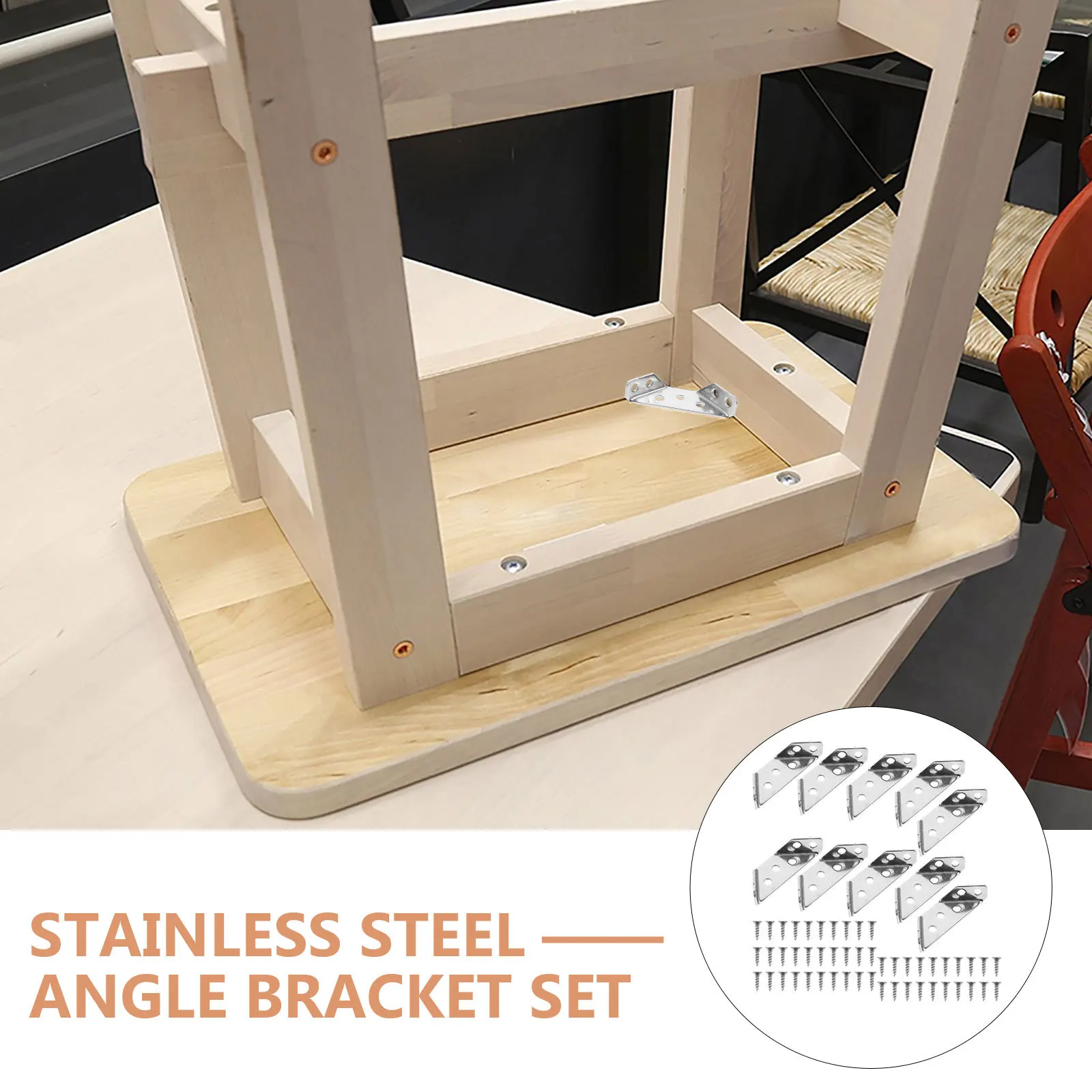 

1 set 1 Set Stainless Steel Corner Brackets 90 Degree Angle Bracket For Cabinet Shelf Support Hardware Mounting Fixings