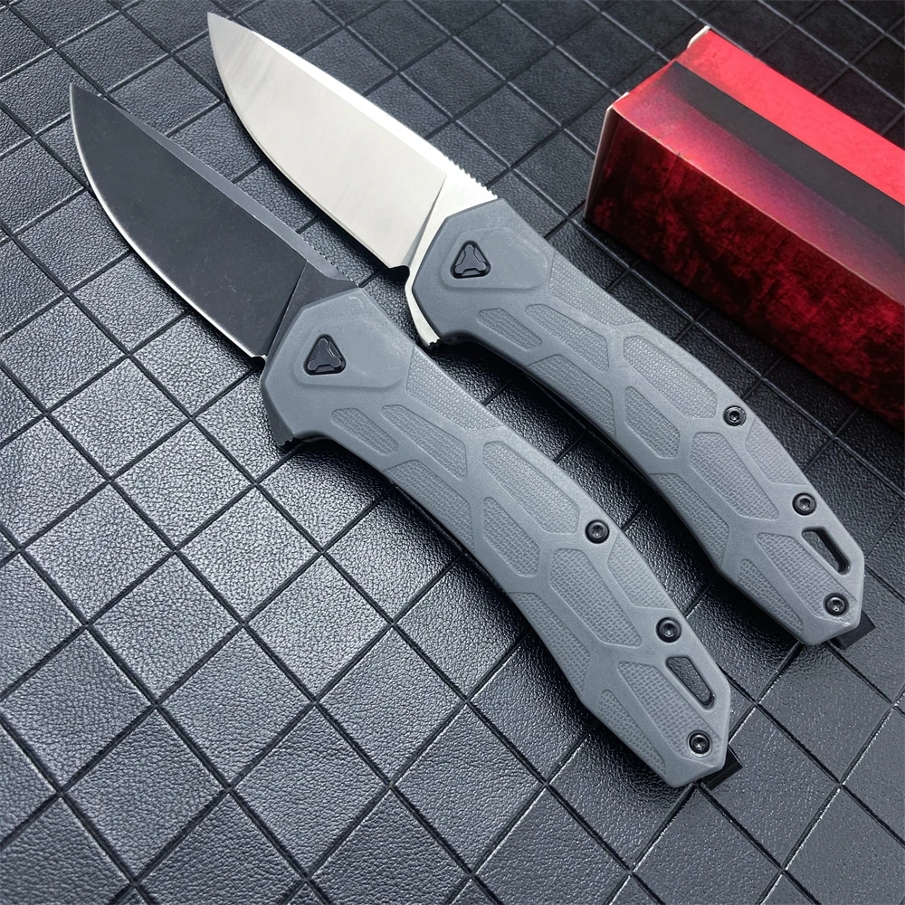 KS 2042 Outdoor Camping Hiking Hunting Multi-purpose EDC folding knife D2 stone wash blade nylon fiberglass handle