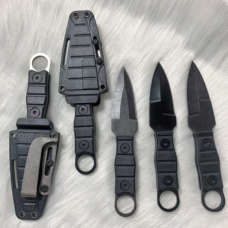 Outdoor Small Straight, High Hardness Survival Knife, Utility Knife +K Sheath, Camping EDC Tool Portable Multi-Function Field