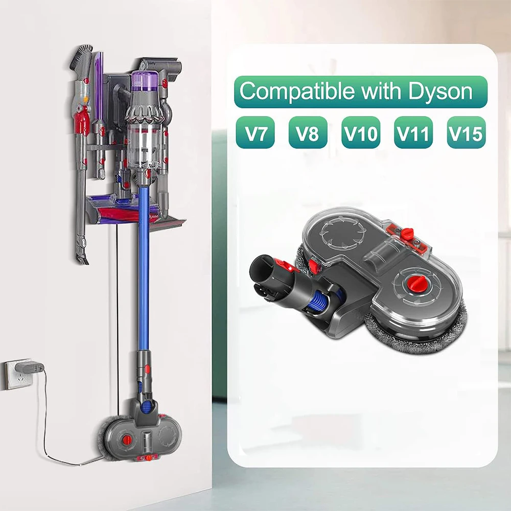 طقم رأس الممسحة الكهربائية لدايسون V7 V8 V10 V11 V15 جزء المكنسة الكهربائية مرفق الممسحة مع خزان المياه تنظيف خرقة القماش