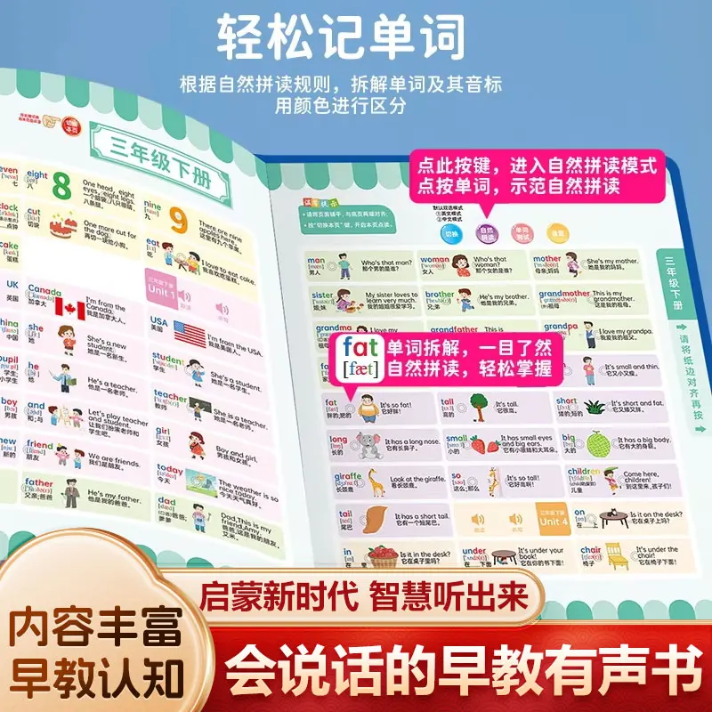 English Vocabulary Audiobook, Synchronized Primary School Classroom, Early Childhood English Education for Children