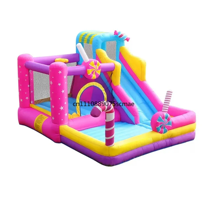 Inflatable Castle, Household Indoor and Outdoor Inflatable Naughty Castle, Small and Medium Trampoline view 5