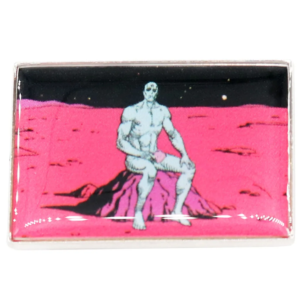 Dr scientist sitting on mars Exceptional Function Comic Characters fans gift Metal Alloy Badge Lapel Pin for Clothes Bag Access
