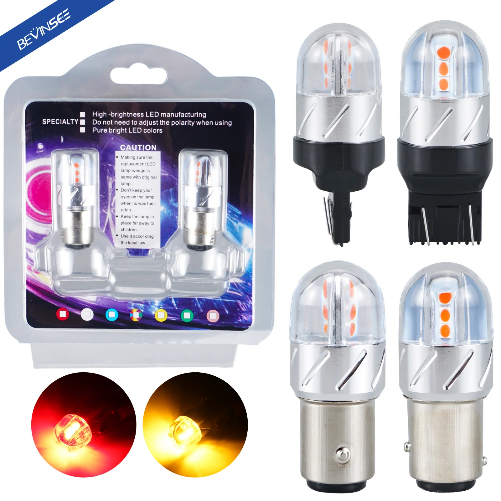 

2pcs P21W 1156 LED 1156 1157 3156 3157 7440 7443 LED Turn Signal Light Bulbs Reverse Parking Tail Light For Car Lamp Accessories