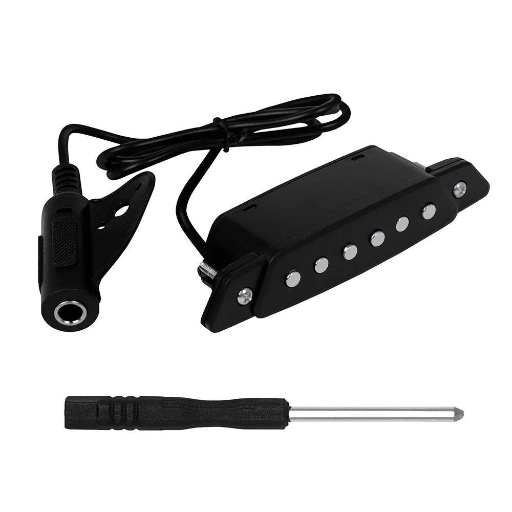 Guitar Sound Hole Pickup Connecting Wire Accessories with Screwdriver Magnetic Guitar Pickup for Classic Acoustic Guitar Parts