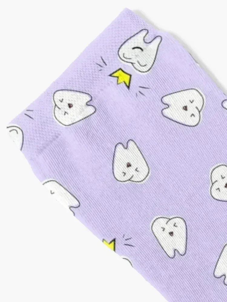 Tooth dentist nursery print violet Socks gym Heating sock Men Socks Luxury Brand Women's