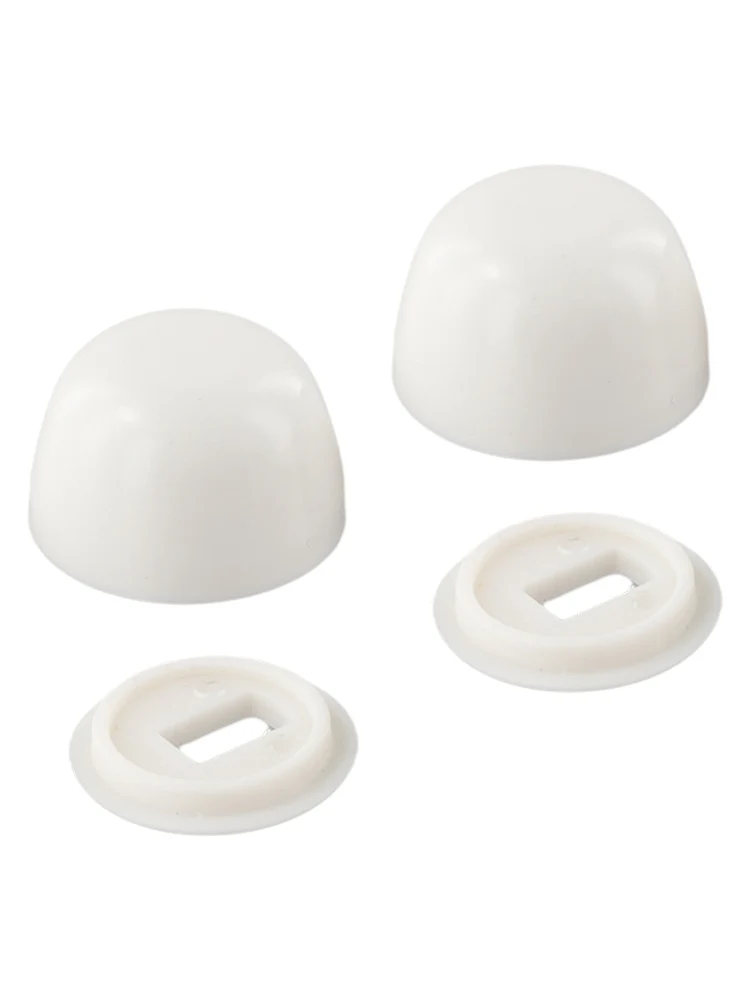 Screw Bolt Cover Stinkpot Toilet Anchor 1.38X1.38X0.79in 2 Pair Of 3.50X3.50X2.00cm Bolt Cover For Home Plastic