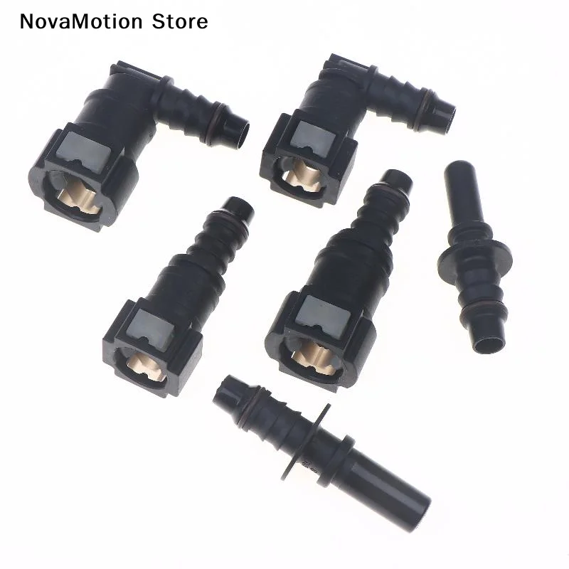 [NM]Car Fuel Line Coupler Hose Quick Connect ID8 7.89 Plastic Nylon Oil Line Pipe Adapter Disconnect Release Hose Connector[NM]