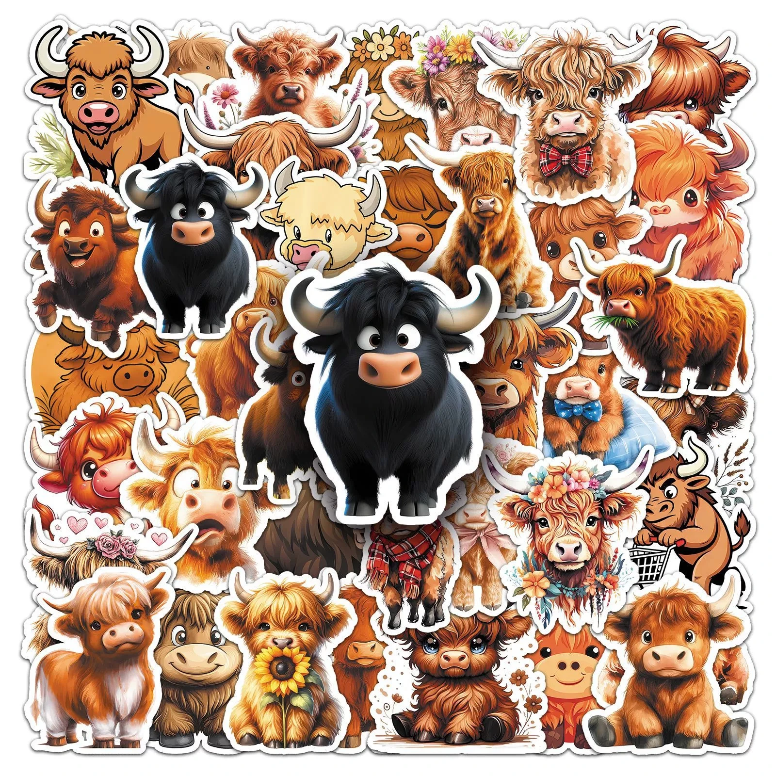 50/150PCS Cartoon Pinch Music Stickers Cute Desktop Stickers&Cartoon Animal Decoration Stationery Notebook Stickers