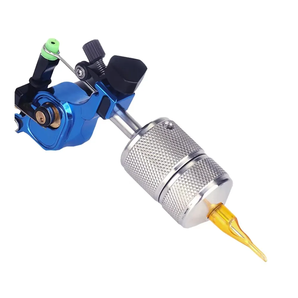 22/25/30mm Tattoo Machine Grip Ergonomic Knurled Handle Stainless Steel Tattoo Grip Durable Professional