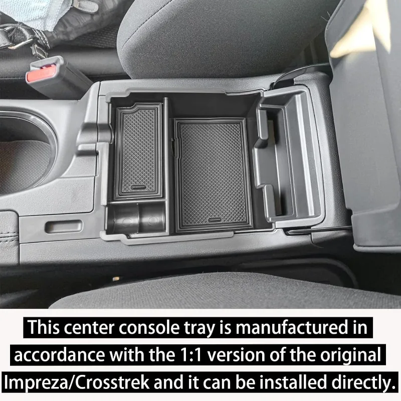 Center Console Organizer Tray Compatible with Subaru Crosstrek 2018-2023 and Impreza 2017 2018 2019 2020 2021 2022 2023 Accessor