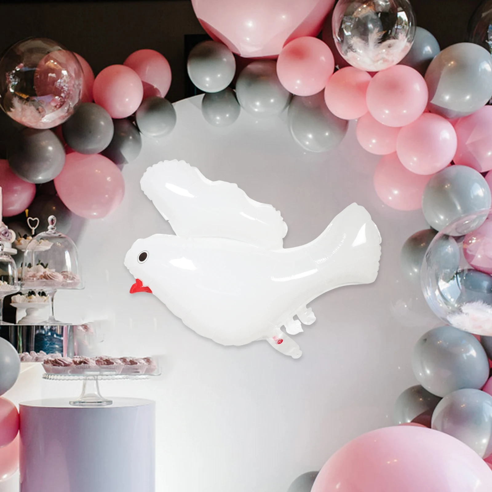 

10Pcs Peace Dove Balloons White Large Foil Wedding Birthday Party Decorative Props Memorial Ceremonies Balloon