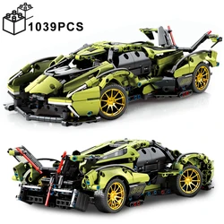 1039PCS Technical Lambor V12 Vision GT Concept Speed Car Building Blocks MOC Assemble Bricks Toys Gifts For Adult Boy