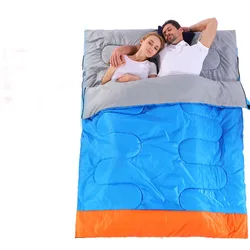 New Practical Double Person Sleeping Bag Outdoor Camping Adult Lover Couple Travel Warm Weather Use Moisture Proof Lunch Rest