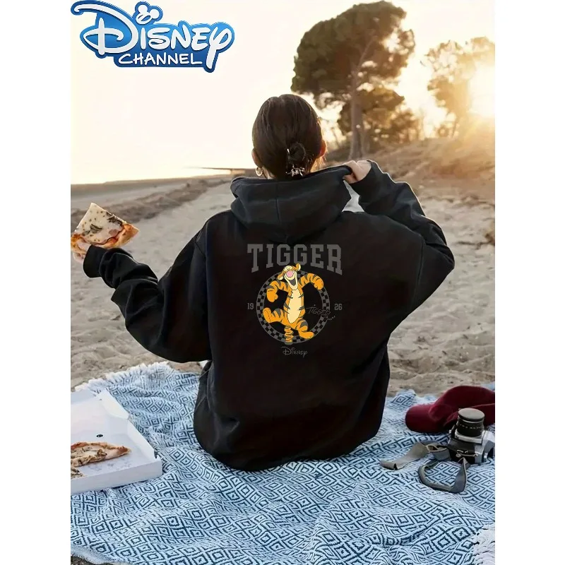 

Осень/зима 2022, женская креативная толстовка на молнии с капюшоном и надписью TIGGER Disney TIGGER для повседневного тепло