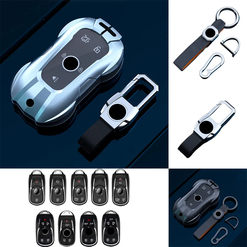 Zinc Alloy Silicone TPU Car Key Fob Case Cover For Buick Enclave Encore GX Envision Lacrosse Regal Sportback Regal TourX