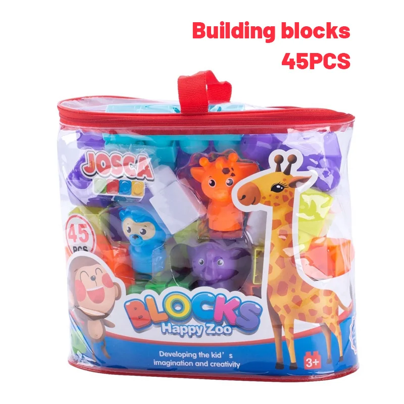 DIY Big Size Baby Building Blocks Bulk Compatible with Zoo Animals Classic Bricks Assembly Model Kid Early Learning Boy Girl Toy