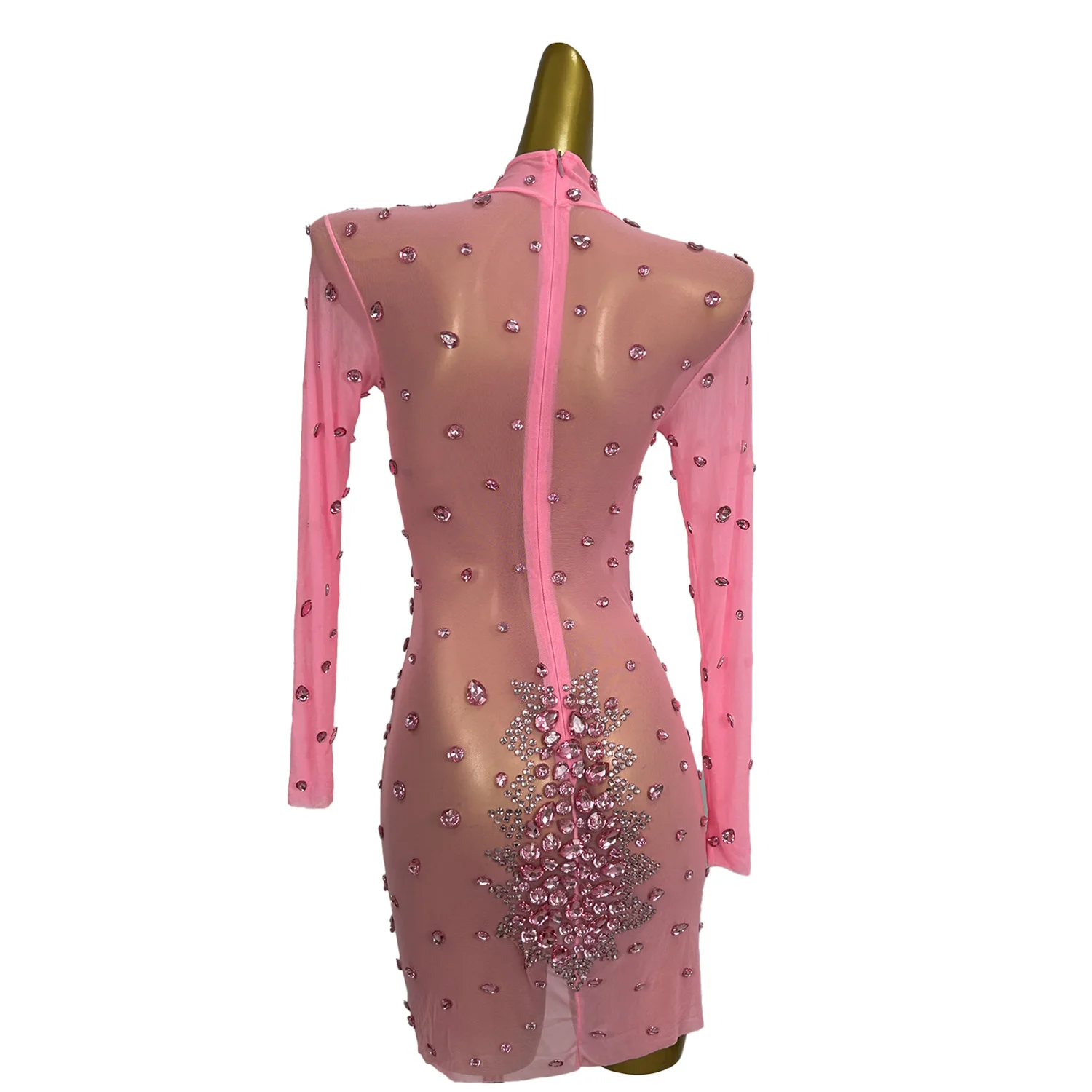 

Sparkly Diamonds Stretch Short Dresses for Women Summer Sexy Mesh Celebrate Evening Prom Birthday Dress Photo Shoot Wear Guibin