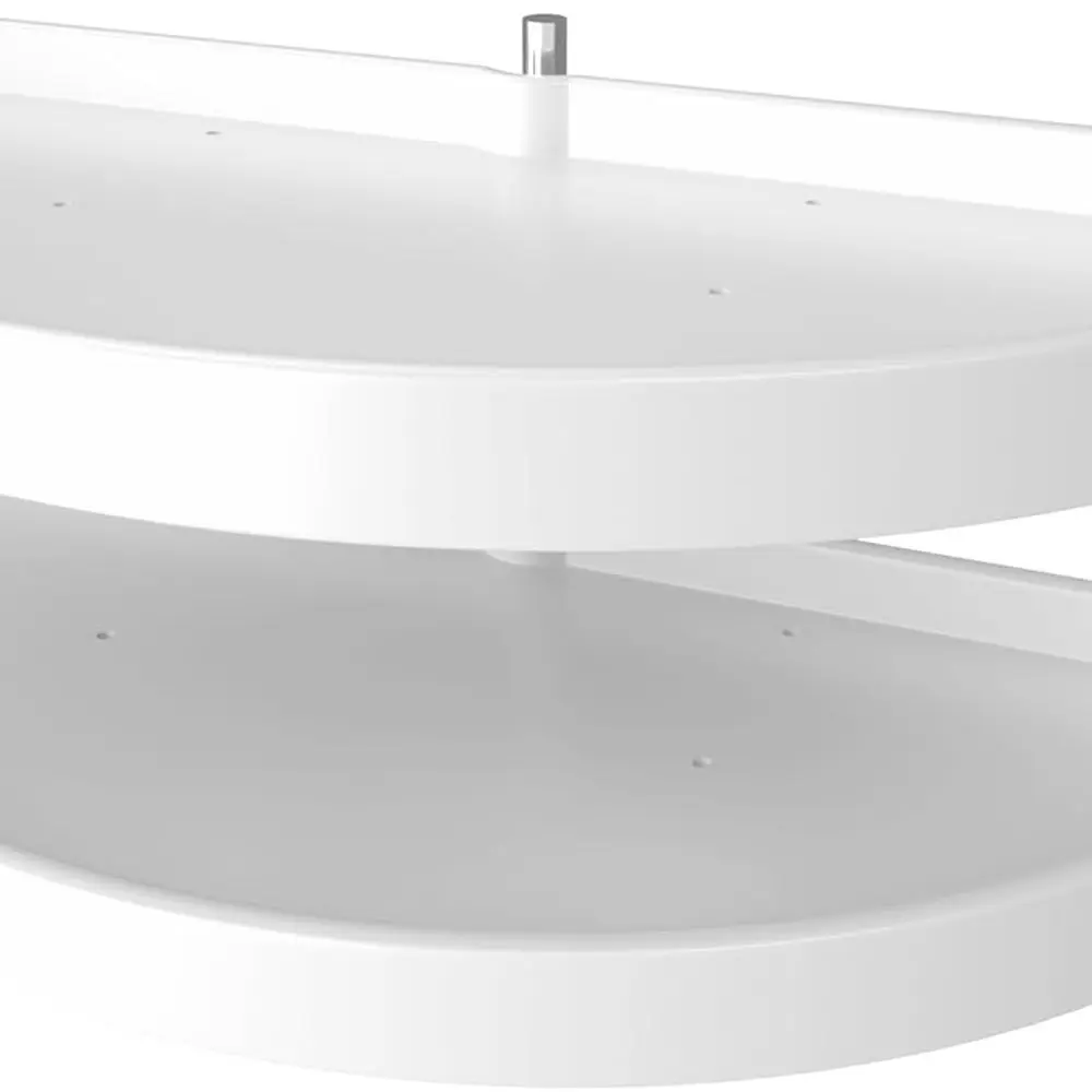 

39-дюймовые выдвижные полки в форме полумесяца для угловых шкафов, двухуровневый выдвижной органайзер, белый, модель 6882-39-11-570