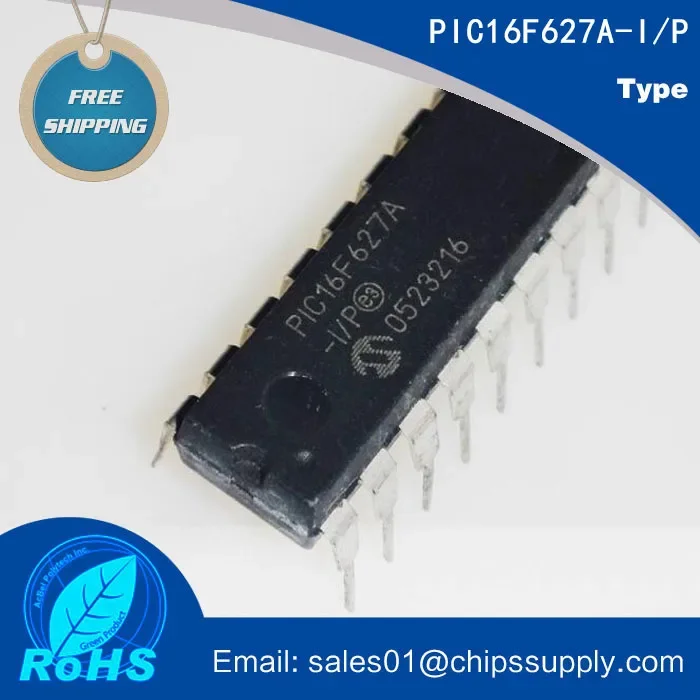 5pcs/lot PIC16F627A-I/P PIC16F627A-I-P DIP18 PIC16F627A-IP IC MCU 8BIT 1.75KB FLASH 18DIP