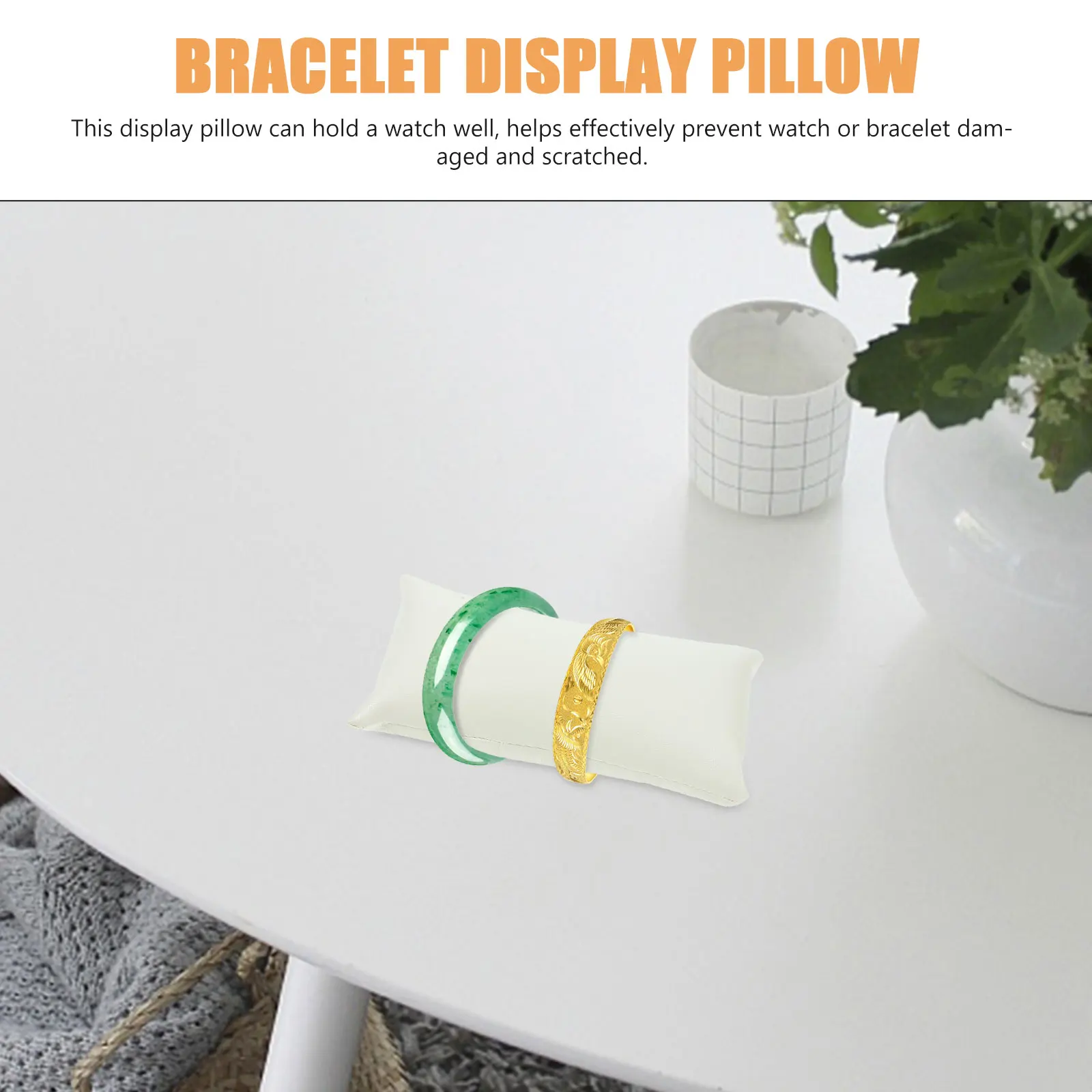 

2pcs Jewelry Display Pu Cushion Bracelet Organizer Stand Storage Retail Home Use Watch Display Pillow Inserts Bangle Cushion For